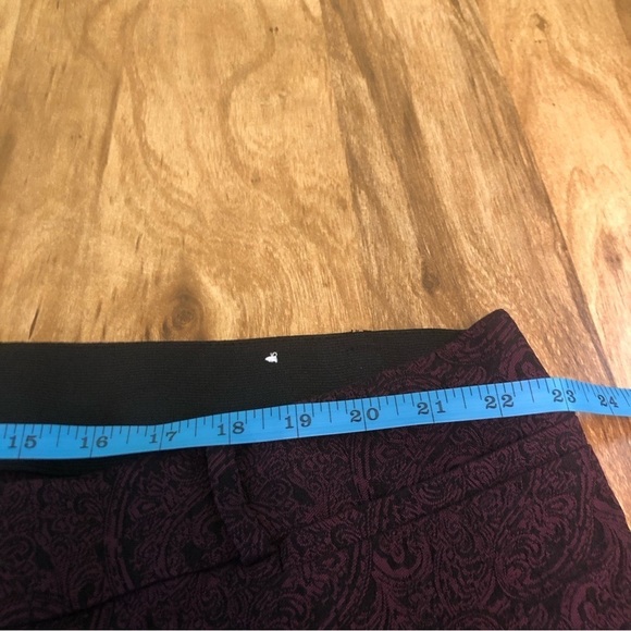 Lane Bryant The Allie Purple Paisley Stretch High Rise Dress Pants Plus Size 26R - Picture 6 of 11